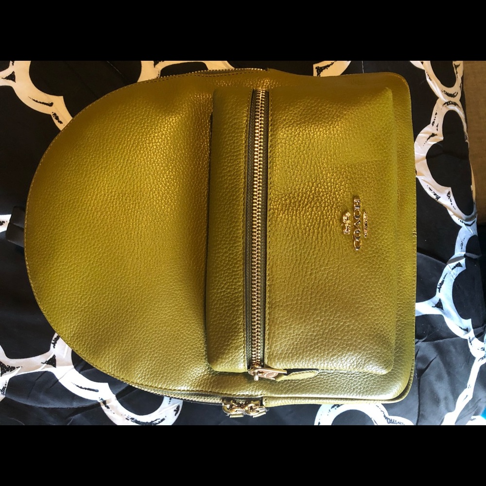 Coach leather backpack purse